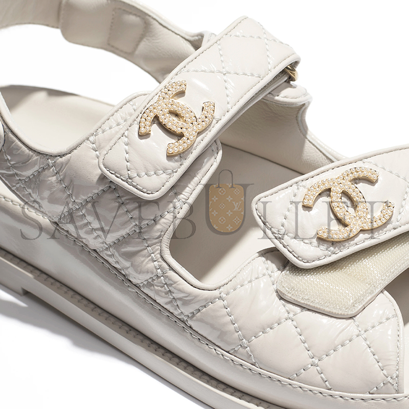 CHANEL SANDALS SHINY LAMBSKIN G35927